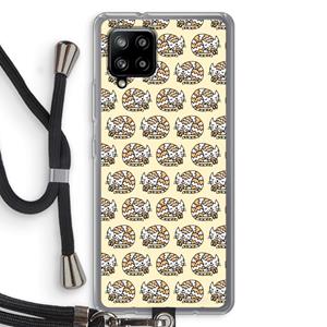 CaseCompany Slapende poes: Samsung Galaxy A42 5G Transparant Hoesje met koord