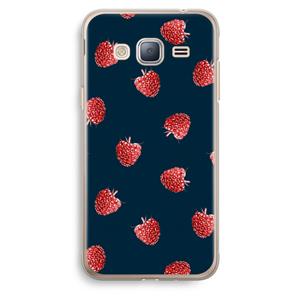 CaseCompany Framboosjes: Samsung Galaxy J3 (2016) Transparant Hoesje