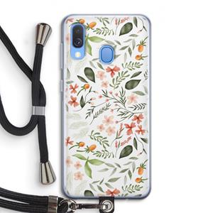 CaseCompany Sweet little flowers: Samsung Galaxy A40 Transparant Hoesje met koord