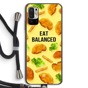 CaseCompany Eat Balanced: Xiaomi Redmi Note 10 5G Transparant Hoesje met koord