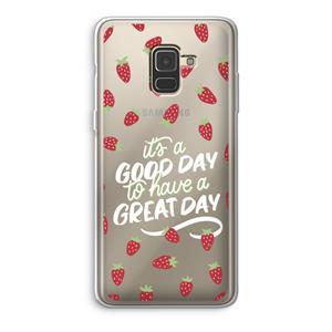 CaseCompany Don't forget to have a great day: Samsung Galaxy A8 (2018) Transparant Hoesje