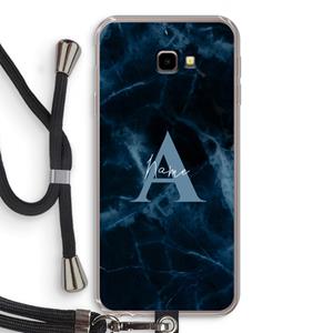 CaseCompany Midnight Marble: Samsung Galaxy J4 Plus Transparant Hoesje met koord