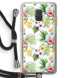 CaseCompany Gele kuif: Samsung Galaxy A8 (2018) Transparant Hoesje met koord