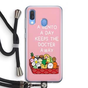 CaseCompany Bento a day: Samsung Galaxy A40 Transparant Hoesje met koord