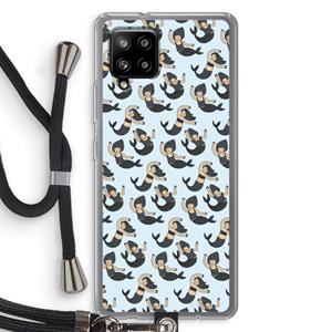 CaseCompany Zeemeermin: Samsung Galaxy A42 5G Transparant Hoesje met koord