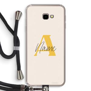 CaseCompany Amber Script: Samsung Galaxy J4 Plus Transparant Hoesje met koord