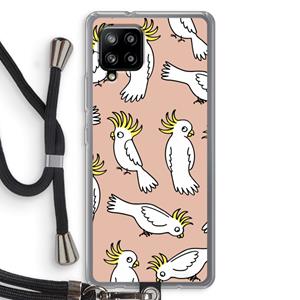 CaseCompany Papegaai: Samsung Galaxy A42 5G Transparant Hoesje met koord