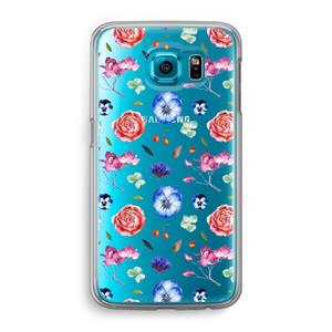 CaseCompany Bloemetjes: Samsung Galaxy S6 Transparant Hoesje