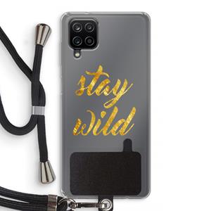 CaseCompany Stay wild: Samsung Galaxy A12 Transparant Hoesje met koord
