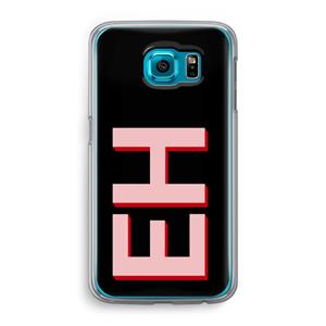 CaseCompany Monogram: Samsung Galaxy S6 Transparant Hoesje