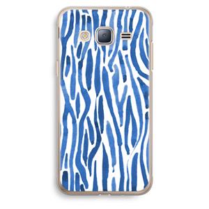 CaseCompany Blauwe nerven: Samsung Galaxy J3 (2016) Transparant Hoesje