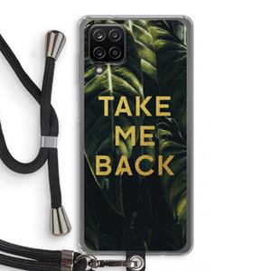 CaseCompany Take me back: Samsung Galaxy A12 Transparant Hoesje met koord
