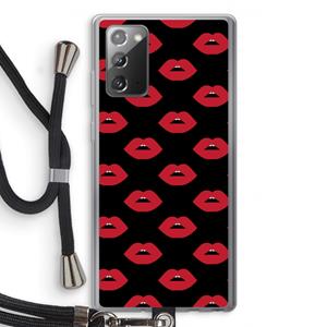 CaseCompany Lips: Samsung Galaxy Note 20 / Note 20 5G Transparant Hoesje met koord