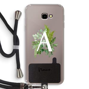 CaseCompany Green Brush: Samsung Galaxy J4 Plus Transparant Hoesje met koord