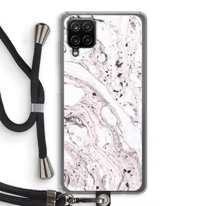 CaseCompany Mengelmoes: Samsung Galaxy A12 Transparant Hoesje met koord