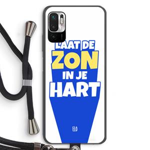 CaseCompany Laat de zon in je hart: Xiaomi Redmi Note 10 5G Transparant Hoesje met koord