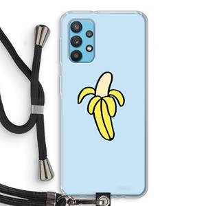 CaseCompany Banana: Samsung Galaxy A32 4G Transparant Hoesje met koord
