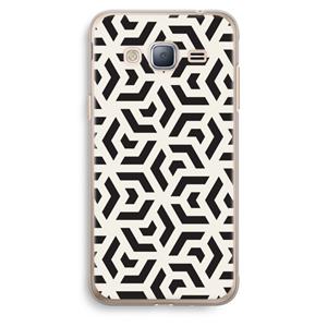 CaseCompany Crazy pattern: Samsung Galaxy J3 (2016) Transparant Hoesje