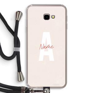 CaseCompany Strawberry Milkshake: Samsung Galaxy J4 Plus Transparant Hoesje met koord