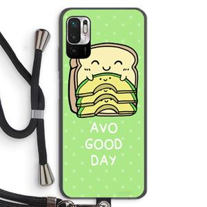 CaseCompany Avo Good Day: Xiaomi Redmi Note 10 5G Transparant Hoesje met koord