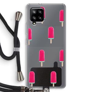 CaseCompany Waterijsje: Samsung Galaxy A42 5G Transparant Hoesje met koord
