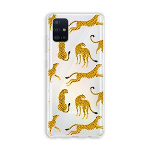 CaseCompany Luipaard: Galaxy A51 4G Transparant Hoesje