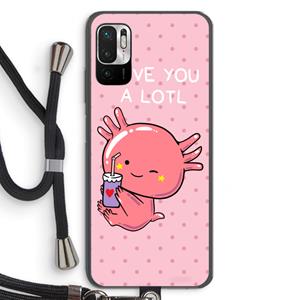 CaseCompany Love You A Lotl: Xiaomi Redmi Note 10 5G Transparant Hoesje met koord