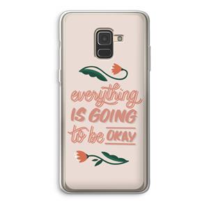 CaseCompany Optimistic flower girl: Samsung Galaxy A8 (2018) Transparant Hoesje