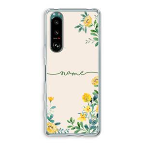 CaseCompany Gele bloemen: Sony Xperia 5 III Transparant Hoesje