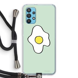 CaseCompany Spiegelei: Samsung Galaxy A32 4G Transparant Hoesje met koord