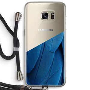 CaseCompany Pauw: Samsung Galaxy S7 Edge Transparant Hoesje met koord