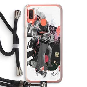 CaseCompany Dissimulation du réel: Samsung Galaxy A20e Transparant Hoesje met koord