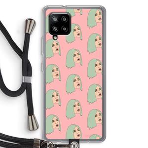 CaseCompany King Kylie: Samsung Galaxy A42 5G Transparant Hoesje met koord