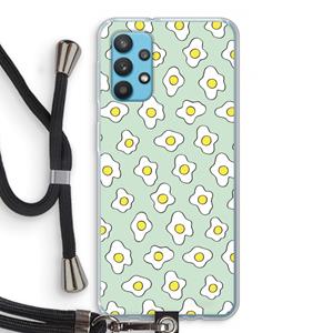 CaseCompany Spiegeleitjes: Samsung Galaxy A32 4G Transparant Hoesje met koord