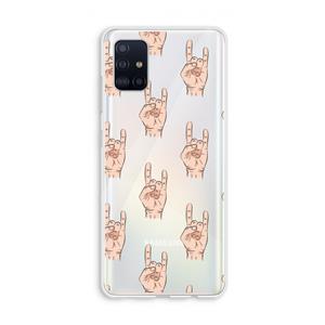 CaseCompany Rock: Galaxy A51 4G Transparant Hoesje
