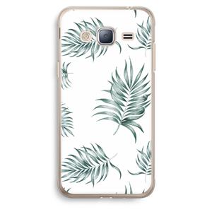 CaseCompany Simple leaves: Samsung Galaxy J3 (2016) Transparant Hoesje