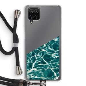 CaseCompany Weerkaatsing water: Samsung Galaxy A12 Transparant Hoesje met koord