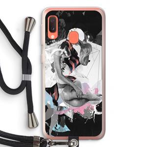 CaseCompany Camouflage de sommeil: Samsung Galaxy A20e Transparant Hoesje met koord