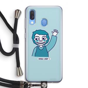 CaseCompany Zwaai: Samsung Galaxy A40 Transparant Hoesje met koord