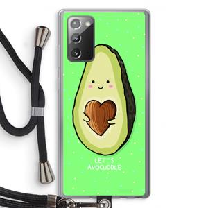 CaseCompany Avocuddle: Samsung Galaxy Note 20 / Note 20 5G Transparant Hoesje met koord