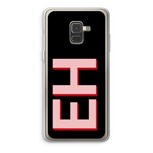 CaseCompany Monogram: Samsung Galaxy A8 (2018) Transparant Hoesje