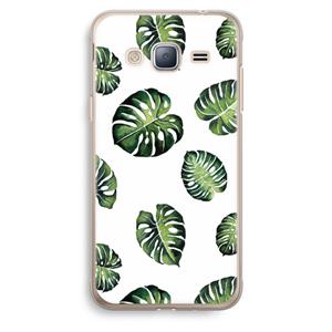 CaseCompany Tropische bladeren: Samsung Galaxy J3 (2016) Transparant Hoesje