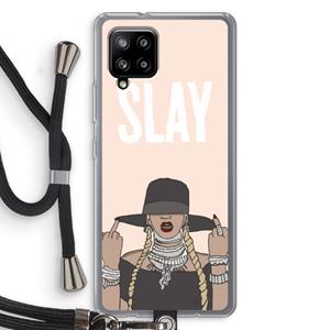 CaseCompany Slay All Day: Samsung Galaxy A42 5G Transparant Hoesje met koord