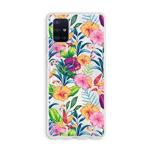 CaseCompany Tropisch 2: Galaxy A51 4G Transparant Hoesje