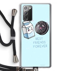 CaseCompany Best Friend Forever: Samsung Galaxy Note 20 / Note 20 5G Transparant Hoesje met koord