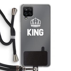 CaseCompany King zwart: Samsung Galaxy A12 Transparant Hoesje met koord