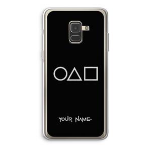CaseCompany Squid Game: Samsung Galaxy A8 (2018) Transparant Hoesje