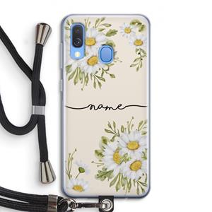 CaseCompany Daisies: Samsung Galaxy A40 Transparant Hoesje met koord