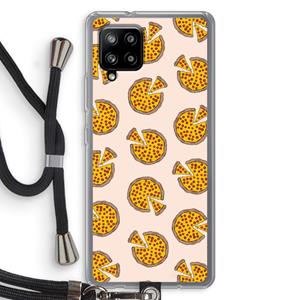 CaseCompany You Had Me At Pizza: Samsung Galaxy A42 5G Transparant Hoesje met koord
