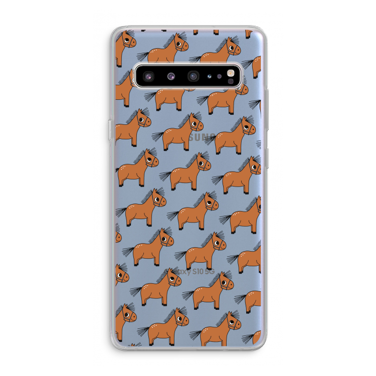 CaseCompany Pony: Samsung Galaxy S10 5G Transparant Hoesje
